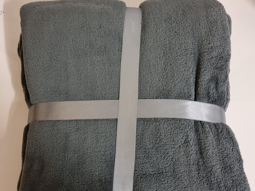 Luxe plaid deken DARK GREY